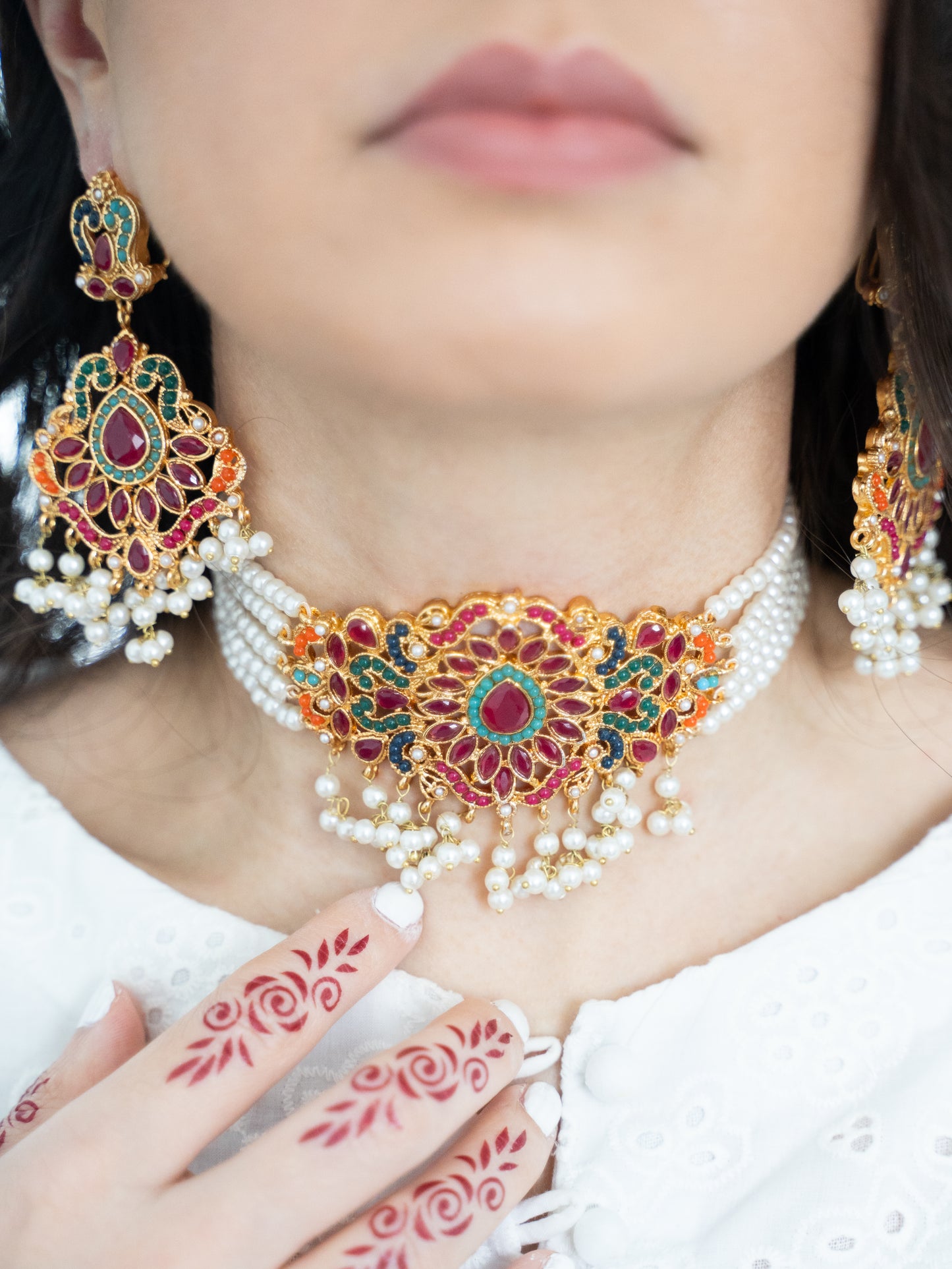 Nafisa Choker and Earrings Set