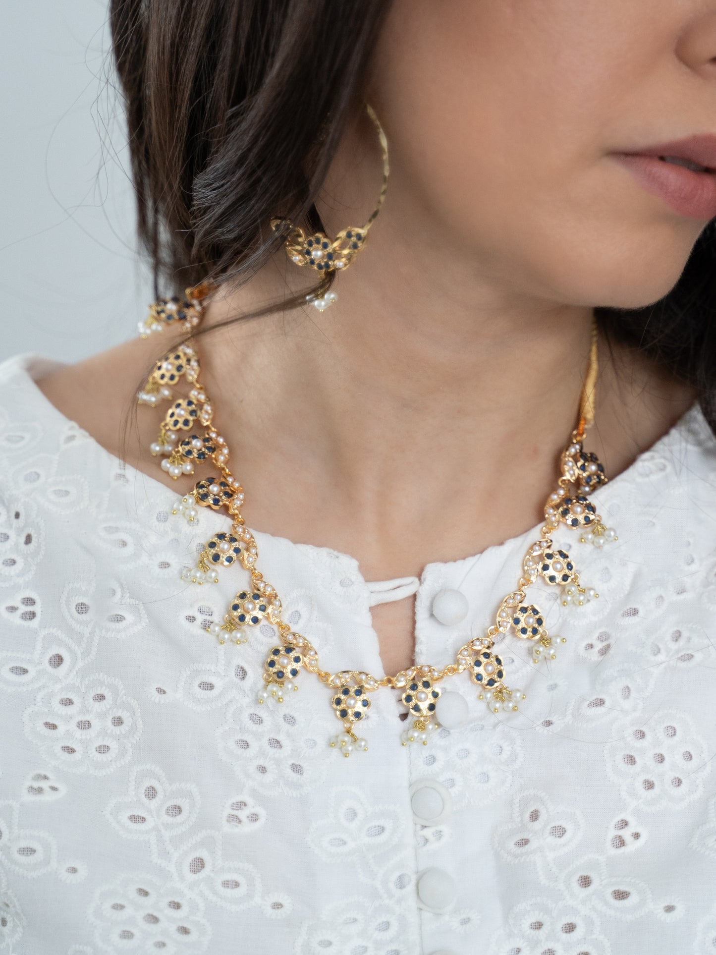 Husna Choker and Earrings Set