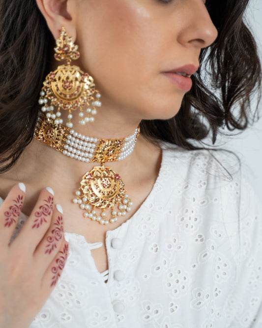 Shama Choker and Earrings Set