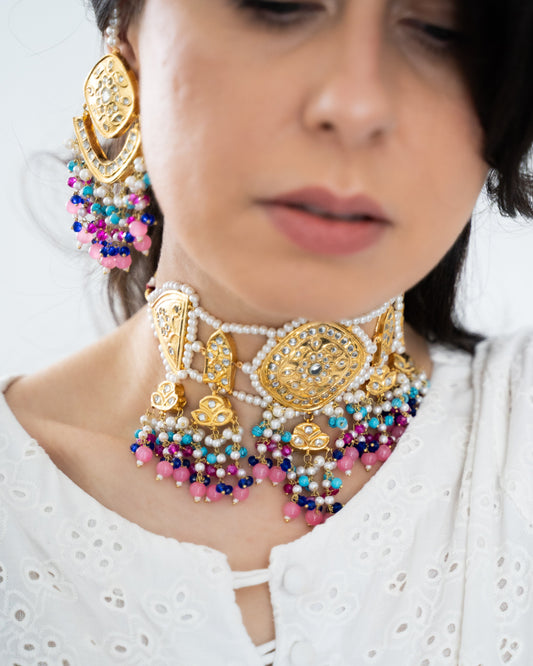 Wafa Choker and Earrings Set
