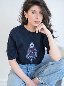 CHAAND - Navy Blue Short Sleeved T-Shirt