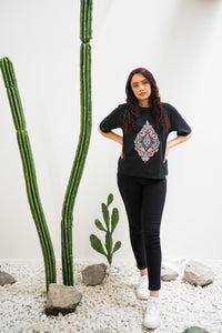NADIYA - Black Short Sleeved T-Shirt