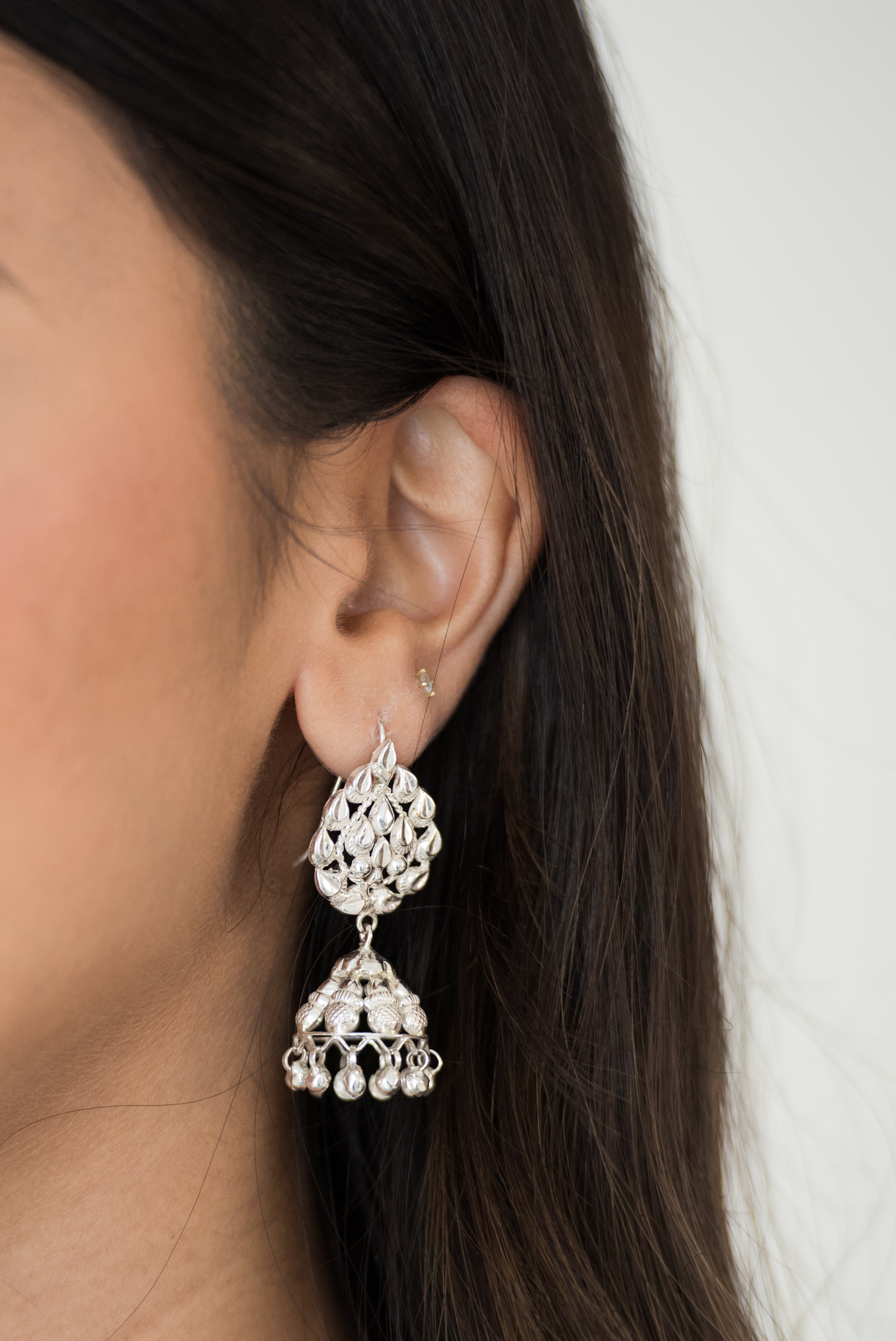 Laila - Pure Silver Jhumkas (Earrings)